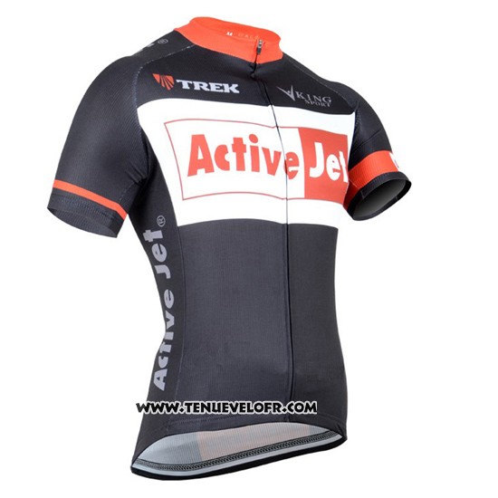 2014 Maillot Ciclismo Trek Noir et Orange Manches Courtes et Cuissard